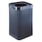 Safco At-Your-Disposal 38 gal Square Outdoor Can, Black, Top Hole, HDPE, 18 in 9790BL - alternate 2